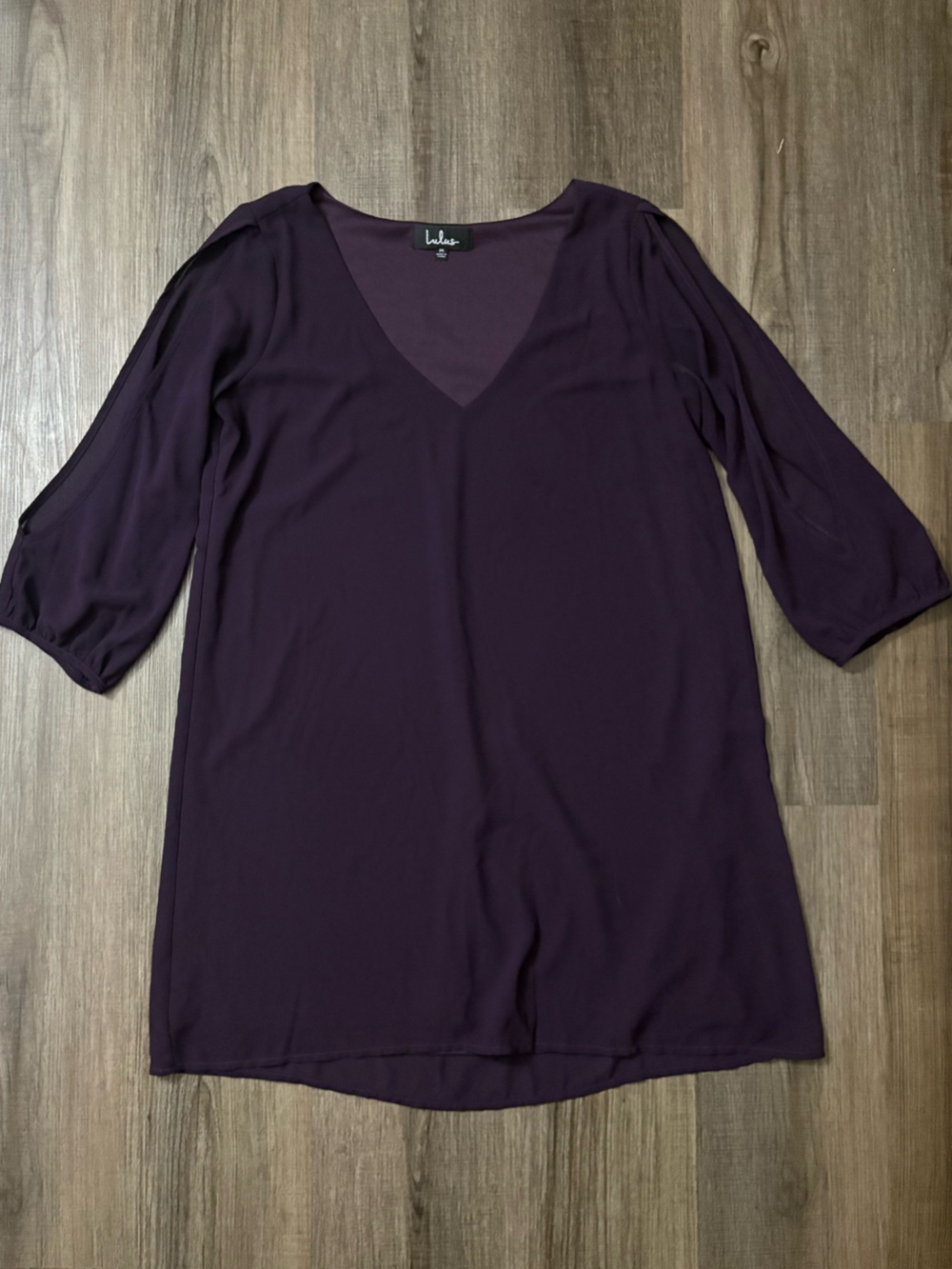 Lulu's Deep Plum Long Sleeve Chemise